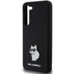 Karl Lagerfeld KLHCMSMHCNPK S926 Black Hardcase Silicone Choupette Metal Pin Kryt Samsung Galaxy S24 Plus