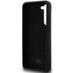 Karl Lagerfeld KLHCMSMHKCNPK S916 Hardcase Black Silicone Karl&Choupette Metal Pin Kryt Samsung Galaxy S23 Plus