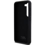 Karl Lagerfeld KLHCMSMHKNPK S926 Black Silicone Ikonik Metal Pin Kryt Samsung Galaxy S24 Plus