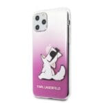 Karl Lagerfeld KLHCN58CFNRCPI Hardcase Pink Choupette Fun Kryt iPhone 11 Pro