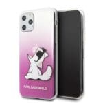Karl Lagerfeld KLHCN58CFNRCPI Hardcase Pink Choupette Fun Kryt iPhone 11 Pro