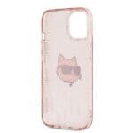 Karl Lagerfeld KLHCP13MHKLPCHP Pink Hardcase IML Choupette Head & Monogram Kryt iPhone 13