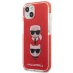 Karl Lagerfeld KLHCP13MTPE2TR Hardcase Red Karl&Choupette Head Kryt iPhone 13