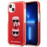 Karl Lagerfeld KLHCP13MTPE2TR Hardcase Red Karl&Choupette Head Kryt iPhone 13
