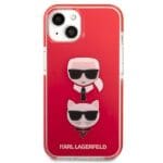 Karl Lagerfeld KLHCP13MTPE2TR Hardcase Red Karl&Choupette Head Kryt iPhone 13