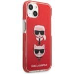 Karl Lagerfeld KLHCP13MTPE2TR Hardcase Red Karl&Choupette Head Kryt iPhone 13