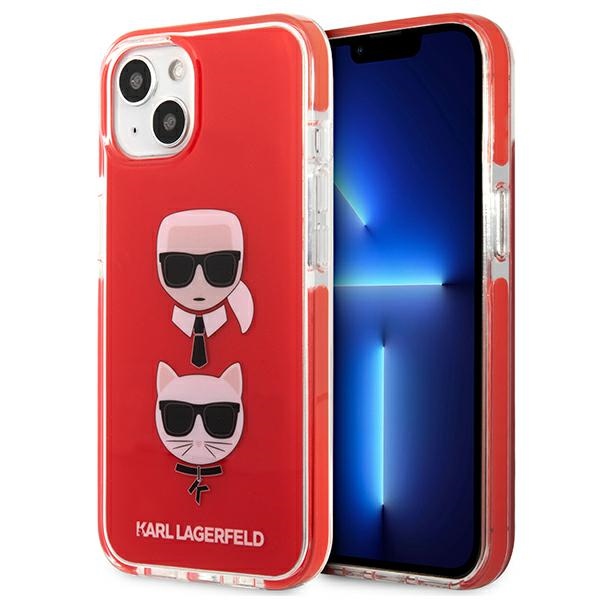 Karl Lagerfeld KLHCP13MTPE2TR Hardcase Red Karl&Choupette Head Kryt iPhone 13