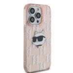 Karl Lagerfeld KLHCP13XHKLPCHP Pink Hardcase IML Choupette Head & Monog Kryt iPhone 13 Pro Max
