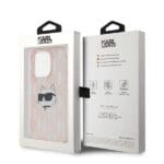 Karl Lagerfeld KLHCP14XHKLPCHP Pink Hardcase IML Choupette Head & Monog Kryt iPhone 14 Pro Max