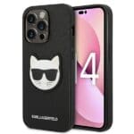 Karl Lagerfeld KLHCP14XSAPCHK Hardcase Black Saffiano Choupette Head Pa Kryt iPhone 14 Pro Max