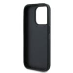 Karl Lagerfeld KLHCP15LPQDSMGK Black Hardcase Diagonal Quilted Script Kryt iPhone 15 Pro