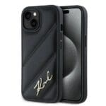 Karl Lagerfeld KLHCP15MPQDSMGK Black Hardcase Diagonal Quilted S Kryt iPhone 14 Plus/15 Plus