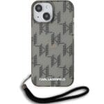 Karl Lagerfeld KLHCP15SHKDPNSK Black Hardcase IML Mono KL Pattern & C Kryt iPhone 13/14/15