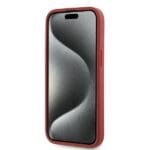 Karl Lagerfeld KLHCP15SPQDSMGR Red Hardcase Diagonal Quilted Script Kryt iPhone 13/14/15