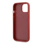 Karl Lagerfeld KLHCP15SPQDSMGR Red Hardcase Diagonal Quilted Script Kryt iPhone 13/14/15