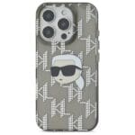 Karl Lagerfeld KLHCP16LHKLPKHK Black Hardcase IML Karl Head Electroplated Kryt iPhone 16 Pro