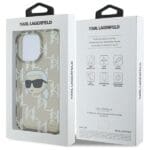Karl Lagerfeld KLHCP16LHKLPKHK Black Hardcase IML Karl Head Electroplated Kryt iPhone 16 Pro