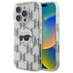Karl Lagerfeld KLHCP16LHKLPKHT Transparent Hardcase IML Karl Head El Kryt iPhone 16 Pro