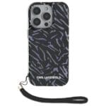 Karl Lagerfeld KLHCP16LHZBPKCCU Purple Zebra With Cord Kryt iPhone 16 Pro
