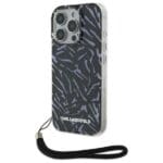 Karl Lagerfeld KLHCP16LHZBPKCCU Purple Zebra With Cord Kryt iPhone 16 Pro