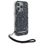 Karl Lagerfeld KLHCP16LHZBPKCCU Purple Zebra With Cord Kryt iPhone 16 Pro