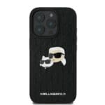 Karl Lagerfeld KLHCP16LPGKLKCPK Black Hardcase Monogram Karl&Chaoupette Head Kryt iPhone 16 Pro