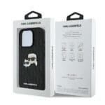Karl Lagerfeld KLHCP16LPGKLKCPK Black Hardcase Monogram Karl&Chaoupette Head Kryt iPhone 16 Pro