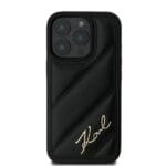 Karl Lagerfeld KLHCP16LPQDSMGK Black Hardcase Quilted Signature Kryt iPhone 16 Pro