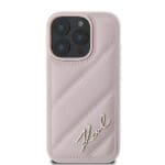 Karl Lagerfeld KLHCP16LPQDSMGP Pink Hardcase Quilted Signature Kryt iPhone 16 Pro