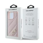 Karl Lagerfeld KLHCP16LPQDSMGP Pink Hardcase Quilted Signature Kryt iPhone 16 Pro