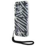 Karl Lagerfeld KLHCP16SHZBPKCCK Black Hardcase IML Zebra Pattern & Cord Kryt iPhone 16