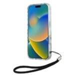 Karl Lagerfeld KLHCP16SHZBPKCCK Black Hardcase IML Zebra Pattern & Cord Kryt iPhone 16