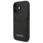 Karl Lagerfeld KLHCP16SPGKHPRPK Black Hardcase Cardslots Monogram Kryt iPhone 16