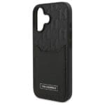 Karl Lagerfeld KLHCP16SPGKHPRPK Black Hardcase Cardslots Monogram Kryt iPhone 16