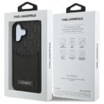 Karl Lagerfeld KLHCP16SPGKHPRPK Black Hardcase Cardslots Monogram Kryt iPhone 16