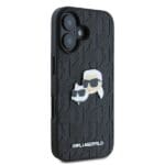 Karl Lagerfeld KLHCP16SPGKLKCPK Black Hardcase Monogram Karl&Chaoupette Head Pi Kryt iPhone 16