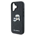 Karl Lagerfeld KLHCP16SPGKLKCPK Black Hardcase Monogram Karl&Chaoupette Head Pi Kryt iPhone 16