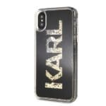 Karl Lagerfeld KLHCPXKAGBK Black Karl Logo Glitter Kryt iPhone X/XS