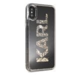 Karl Lagerfeld KLHCPXKAGBK Black Karl Logo Glitter Kryt iPhone X/XS