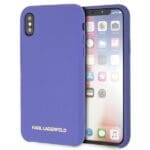 Karl Lagerfeld KLHCPXSLVOG Hardcase Violet Silicone Kryt iPhone X/XS