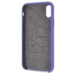 Karl Lagerfeld KLHCPXSLVOG Hardcase Violet Silicone Kryt iPhone X/XS
