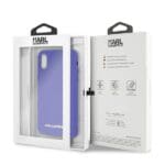 Karl Lagerfeld KLHCPXSLVOG Hardcase Violet Silicone Kryt iPhone X/XS