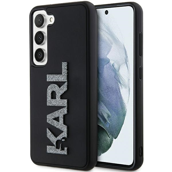 Karl Lagerfeld KLHCS3DMBKCK S921 Black Hardcase 3D Rubber Glitter Logo Kryt Samsung Galaxy S24