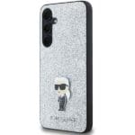 Karl Lagerfeld KLHCSGCNPSG 6 Silver Hardcase Fixed Glitter Ikonik Metal Pin Kryt Samsung Galaxy A35 5G