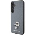 Karl Lagerfeld KLHCSPSAKCMPG S921 Hardcase Grey Saffiano Karl & Choupette Metal Pin Kryt Samsung Galaxy S24