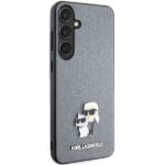 Karl Lagerfeld KLHCSPSAKCMPG S921 Hardcase Grey Saffiano Karl & Choupette Metal Pin Kryt Samsung Galaxy S24
