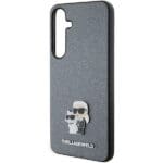Karl Lagerfeld KLHCSPSAKCMPG S921 Hardcase Grey Saffiano Karl & Choupette Metal Pin Kryt Samsung Galaxy S24