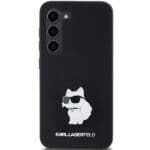 Karl Lagerfeld KLHCSSMHCNPK S921 Black Hardcase Silicone Choupette Metal Pin Kryt Samsung Galaxy S24