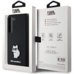 Karl Lagerfeld KLHCSSMHCNPK S921 Black Hardcase Silicone Choupette Metal Pin Kryt Samsung Galaxy S24