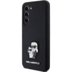 Karl Lagerfeld KLHCSSMHKCNPK S921 Hardcase Black Silicone Karl&Choupette Metal Pin Kryt Samsung Galaxy S24